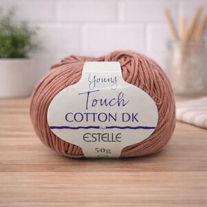 Mercerized Cotton Yarn Dusty Rose 50g Knitting Crochet
